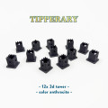 Tipperary – 3D Deluxe Tower Set (12 pcs) - anthracite 0