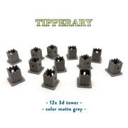 Tipperary – 3D Deluxe Tower Set (12 pcs) - matte grey