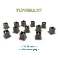 Tipperary – 3D Deluxe Tower Set (12 pcs) - matte grey 0