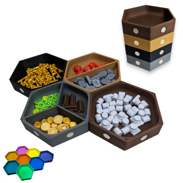 Magnetic compartmentalized multigame cups