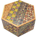 Japanese yosego puzzle box hexagonal - 6 movements 0