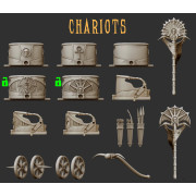 Crab Miniatures - Undead Egyptians - Chariots  x3