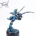 White Angel Miniatures - Dark Elves - Supreme Witch Dark Elf on Pegasus 5