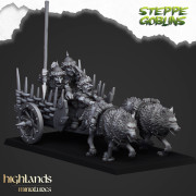 Highlands Miniatures - Moredhun's Orcs - Chariot Gobelin des Steppes