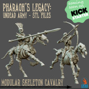 Crab Miniatures - Undead Egyptians - Cavalry with Spears avec EMC x5