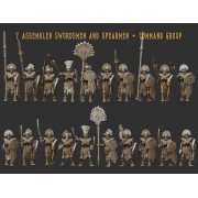 Crab Miniatures - Undead Egyptians - Armored Skeletons with Spears x20