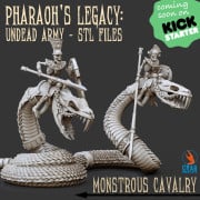 Crab Miniatures - Undead Egyptians - Monstrous Cavalary x3
