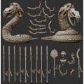 Crab Miniatures - Undead Egyptians - Monstrous Cavalary avec EMC x3 3