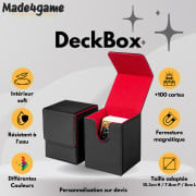 DeckBox 100+ black inside red
