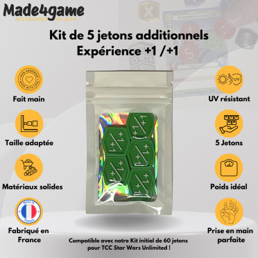 Kit de 5 jetons "Expérience" additionnels compatible Star Wars Unlimited