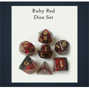 Ruby Red Dice Set