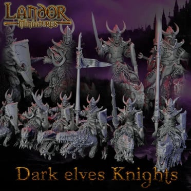 Landor Miniatures - Dark Elves - Cold Blood Knights