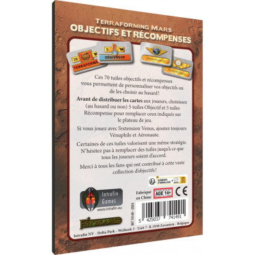 Terraforming Mars :  Objectifs et Récompenses