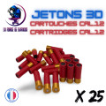 Jetons 3D Cartouche Cal.12 (25 pièces) 0