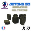 3D Tokens Jerrycans Military (10 pieces) 0