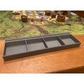 Board game card holder with 4 trays for tokens in grey 5