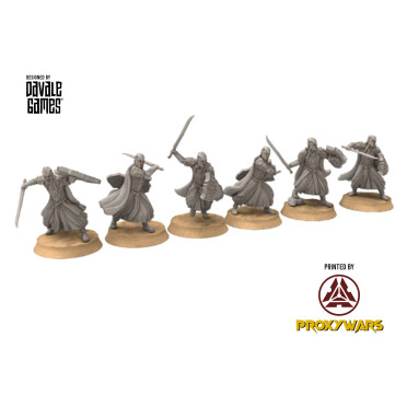 Wood Elves - x6 Armoured Wood Elf with Sword - Davale Games