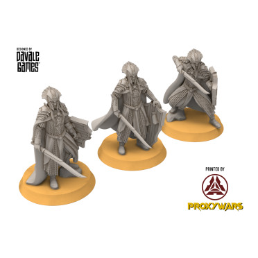 Wood Elves - 3x Wood Elf King Guard with Sword - Davale Games