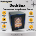 DeckBox Commander 100+ with Toploader - Black and Blue 0