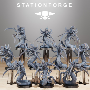 Station Forge – Hive Monster – 3x Xenarid Serpents