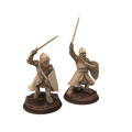 Medieval - Generic - x4 Noble Knights on Foot - Medbury miniatures 1