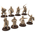 Medieval - Generic - x8 Knights on Foot- Medbury miniatures 0