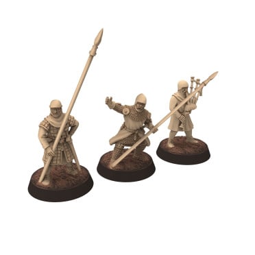 Medieval - Scotland - x3 Command Squad - Medbury miniatures