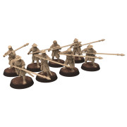 Medieval - Scotland - x8 Pikemens V1 - Medbury miniatures