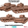 Eskice Miniature – WWII – KV1 Russian tank - 28mm 0