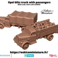 Eskice Miniature – WWII – Opel blitz truck with passengers - 28mm 0