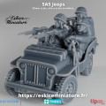 Eskice Miniature – WWII – 1x SAS Jeeps - 28mm 3