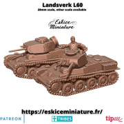 Eskice Miniature – WWII – Landsverk L60 tank - 28mm