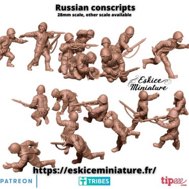 Eskice Miniature – WWII – Russian Conscripts - 28mm