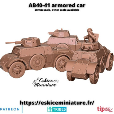 Eskice Miniature – WWII – AB40/41 italian armored car - 28mm