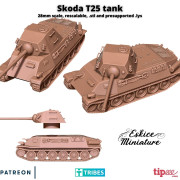 Eskice Miniature – WWII – Skoda T25 tank - 28mm