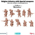 Eskice Miniature – WWII – Belgian infantry with special weapons - 28mm 2