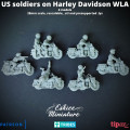 Eskice Miniature – WWII – US soldiers on Harley Davidson WLA - 28mm 2