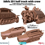 Eskice Miniature – WWII – Sdkfz 251 with crew - 28mm