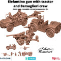 Eskice Miniature – WWII – Elefantino gun with tractor & bersaglieri crew - 28mm 0