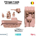 Eskice Miniature – WWII – T13 Type 1 belgian tank - 28mm 1