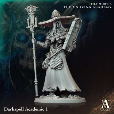 Archvillain Games - Univers Stoa Mortis The Undying Academy - Lot de 4 Darkspell Academic [25 mm]