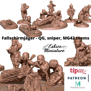 QG, sniper, mg42 Fallschirmjäger - Fichiers 3D