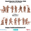 Officers and NCOs US Marines 1944 - 3D 1