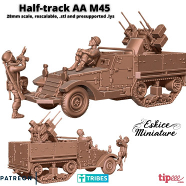 AA Half-track avec M45 - Fichiers 3D