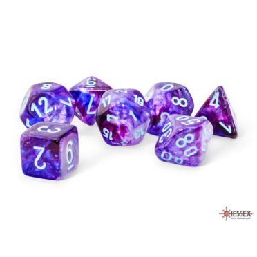 Set de 7 Dés Mega JDR Chessex : Nebula