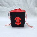 Black square dice bag - red Ork logo 2