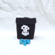 Black square dice bag - white Ork logo