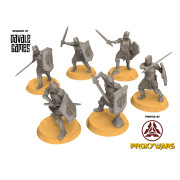 Grey Castle - x6 Warriors with Sword - Davales