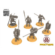 Grey Castle - x6 Warriors with Spear - Davales