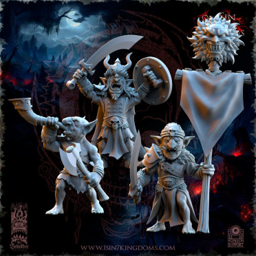 The Beholder Miniatures - Gobelins - Groupe de Commandement Raiders